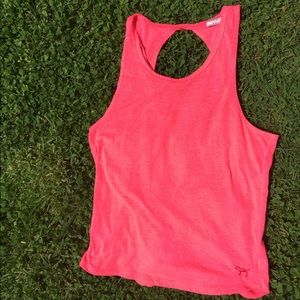 VS Pink Twist Back Tank